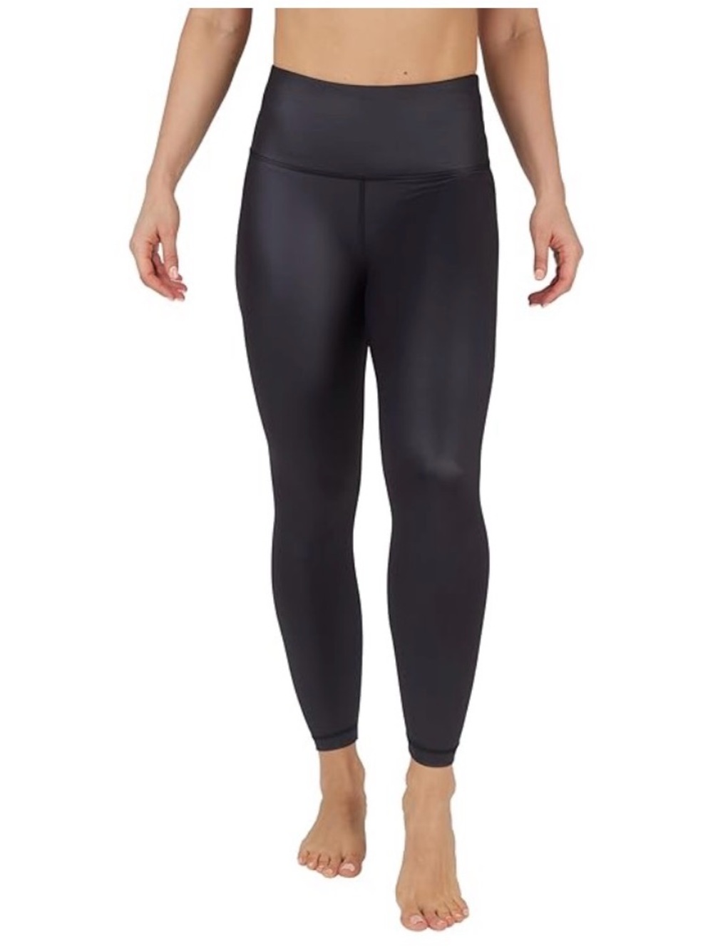 90 Degree By Reflex Black High-Waist Faux Leather Leggings, XL